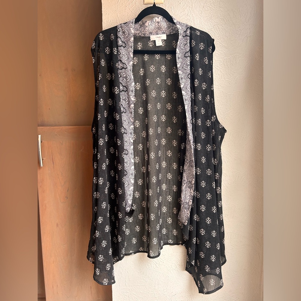 CJ Banks boho flowy vest 2X